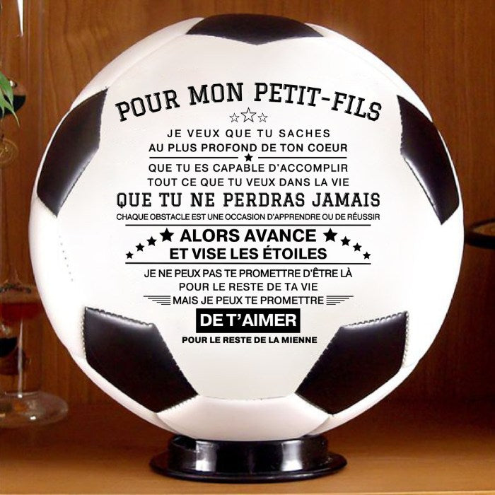 Pour mon Petit-fils - Ballon de football unique avec un message spécial