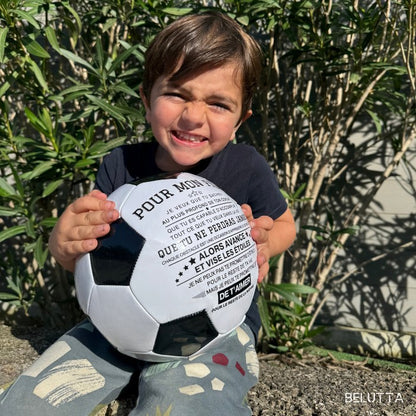 Pour mon fils - Ballon de football unique avec un message spécial