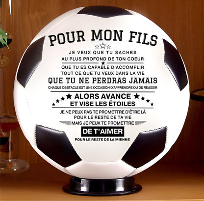 Pour mon fils - Ballon de football unique avec un message spécial